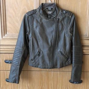 Black Swan Faux Leather Moro Jacket